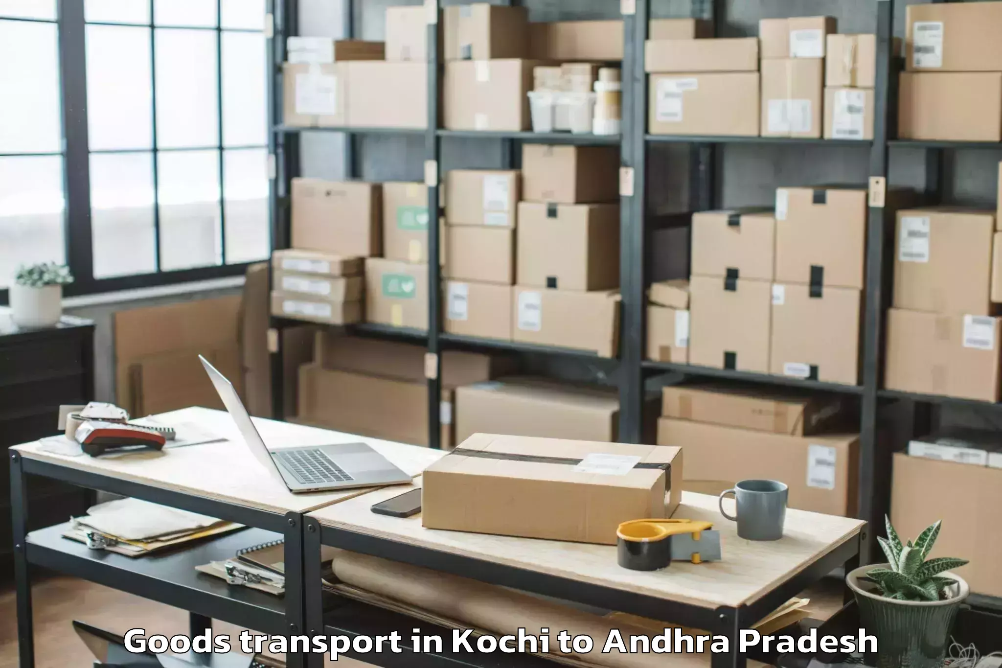 Discover Kochi to Duggirala Goods Transport